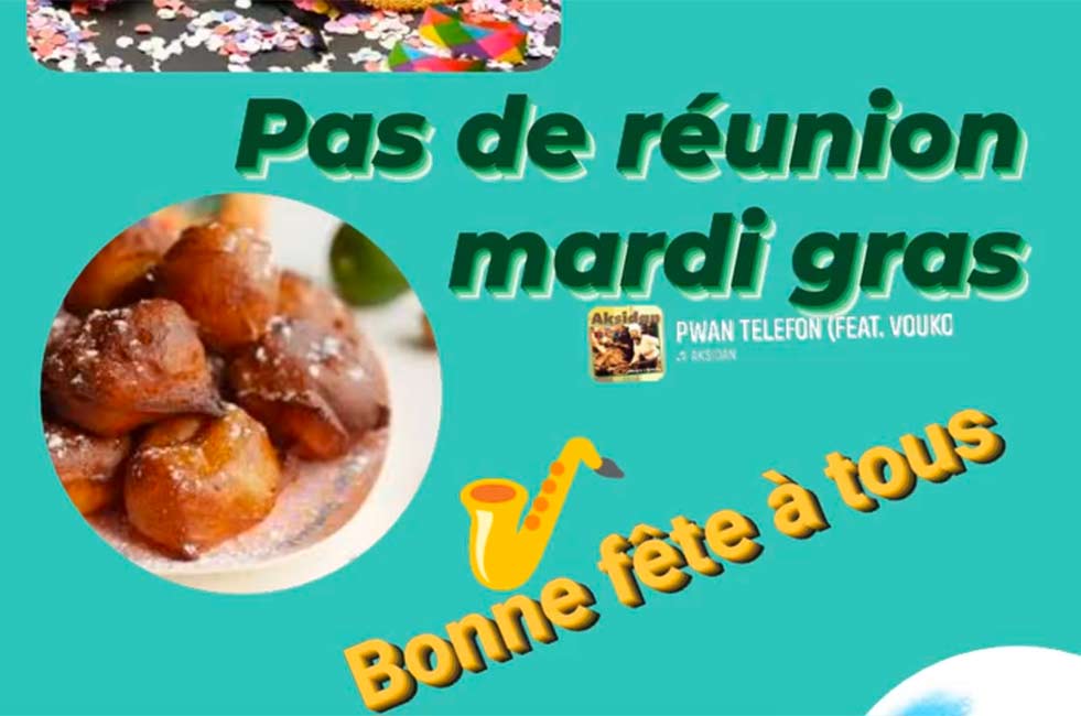 Annonce réunions SAPPCSR mardi gras 2025